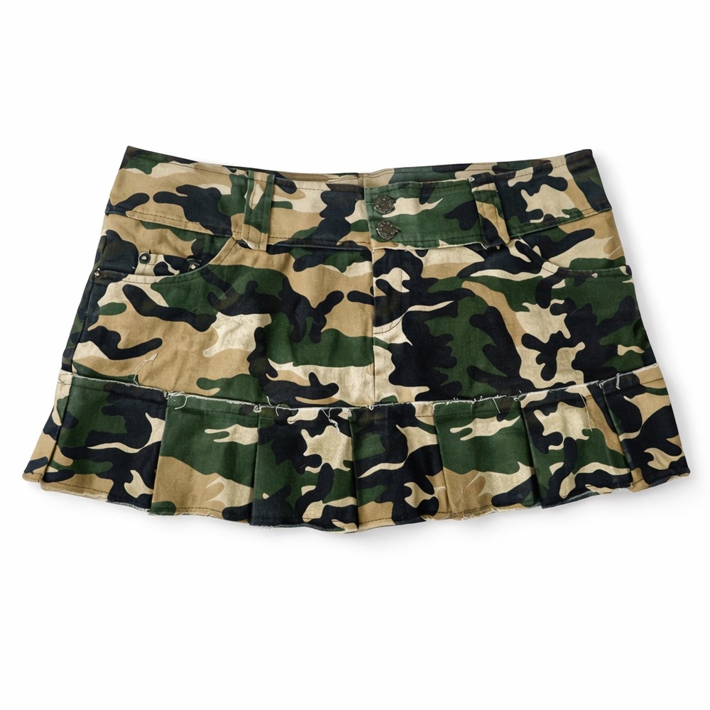 Camouflage Y2K Low rise Mini Skirt